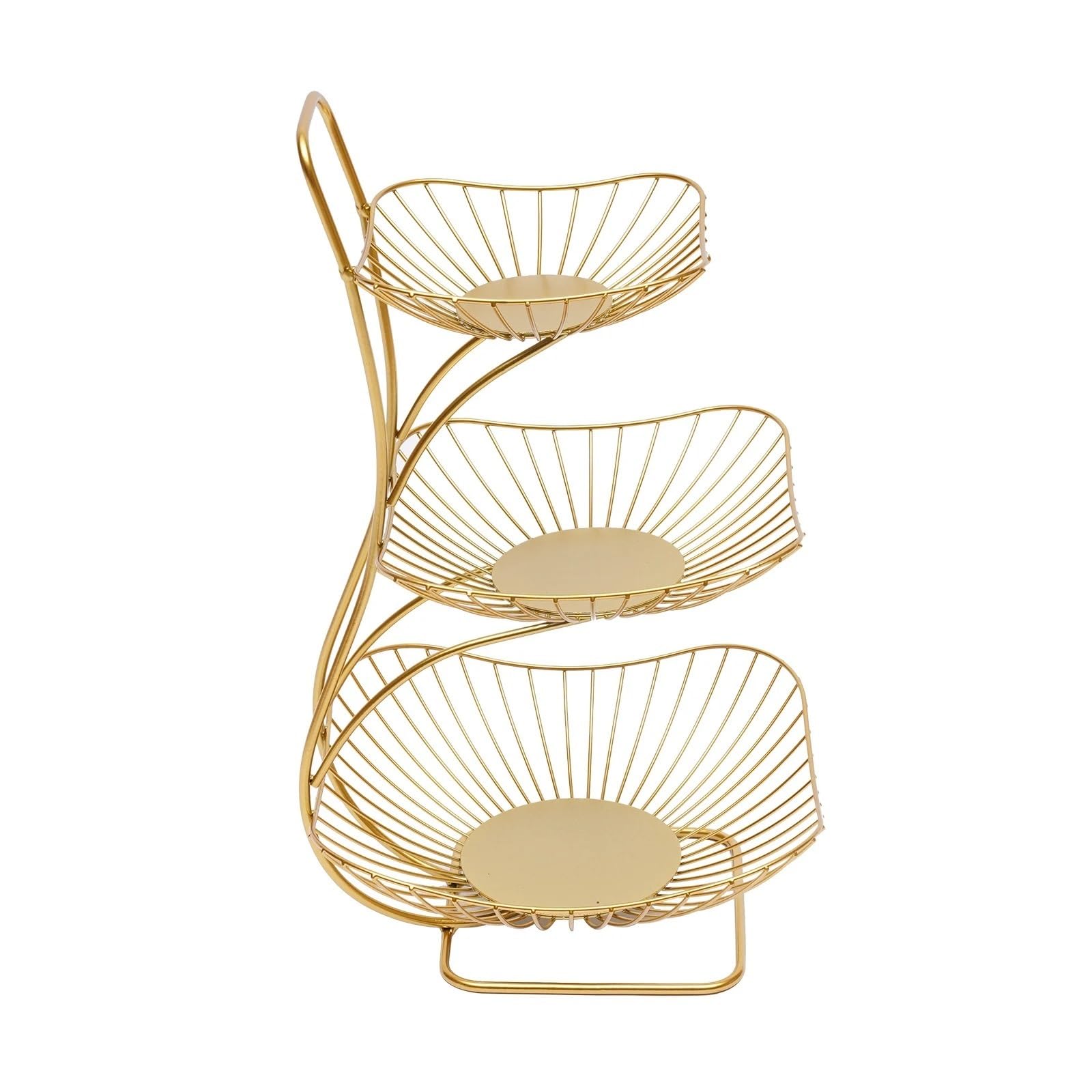 zhangrui1888 Fruit Basket Fruit Basket, 3-Tier Vegetable Storage for Kitchen Counter, Detachable Organizer for Bread Snack Produce Fruit Basket Bowl