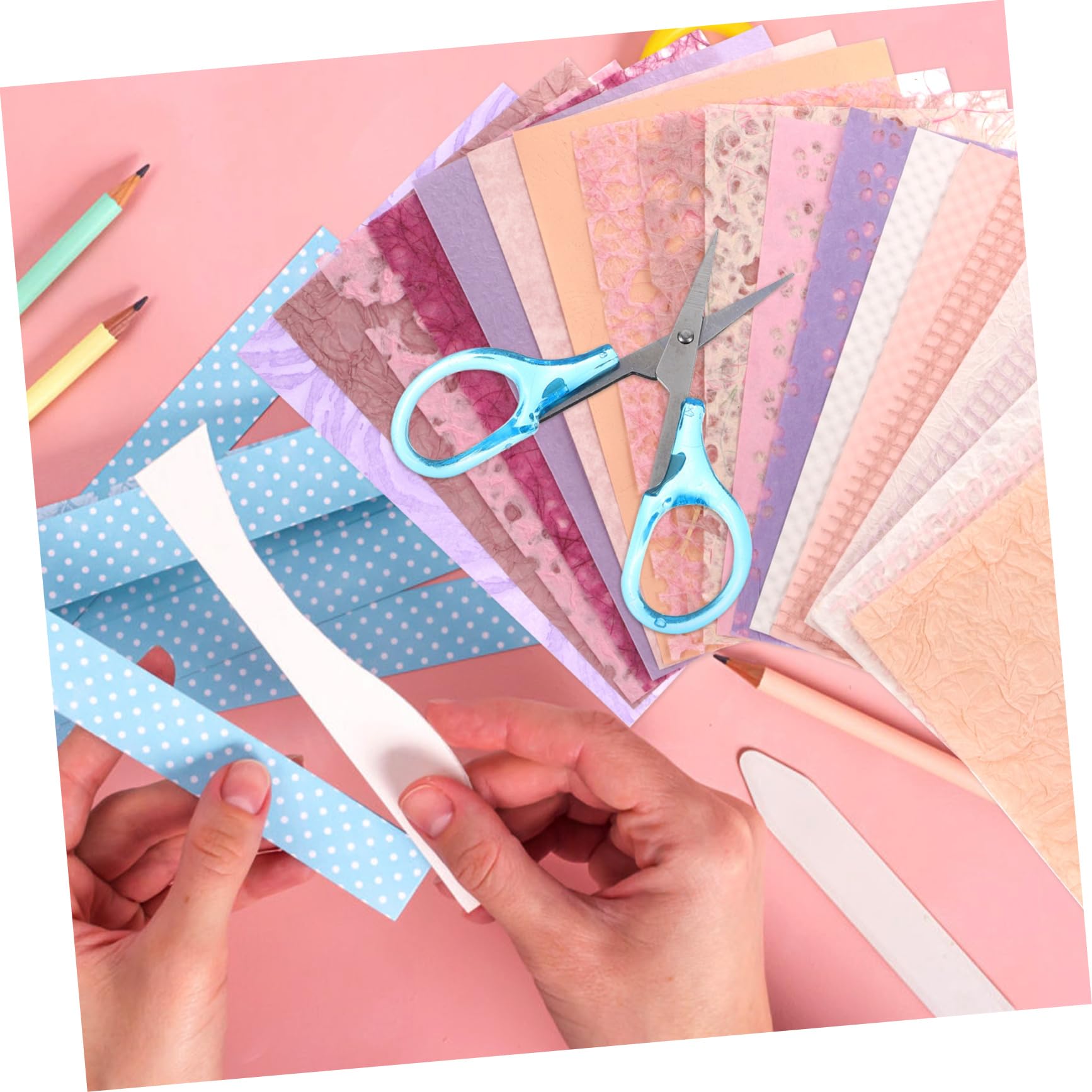 ARTIBETTER 5 Ensembles Ciseaux Avec Couverture Protectrice Coudre Ménage Couture Tissu Petit Point but Ciseaux De Bricolage De Bureau En Vrac Plastique 2 Pièces * 5