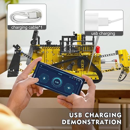 Miniatura 5 de Mould King 15071 Technic - Juguete de construcción controlado por aplicación para niños, juguete de construcción de excavadoras, tecnología MOC,