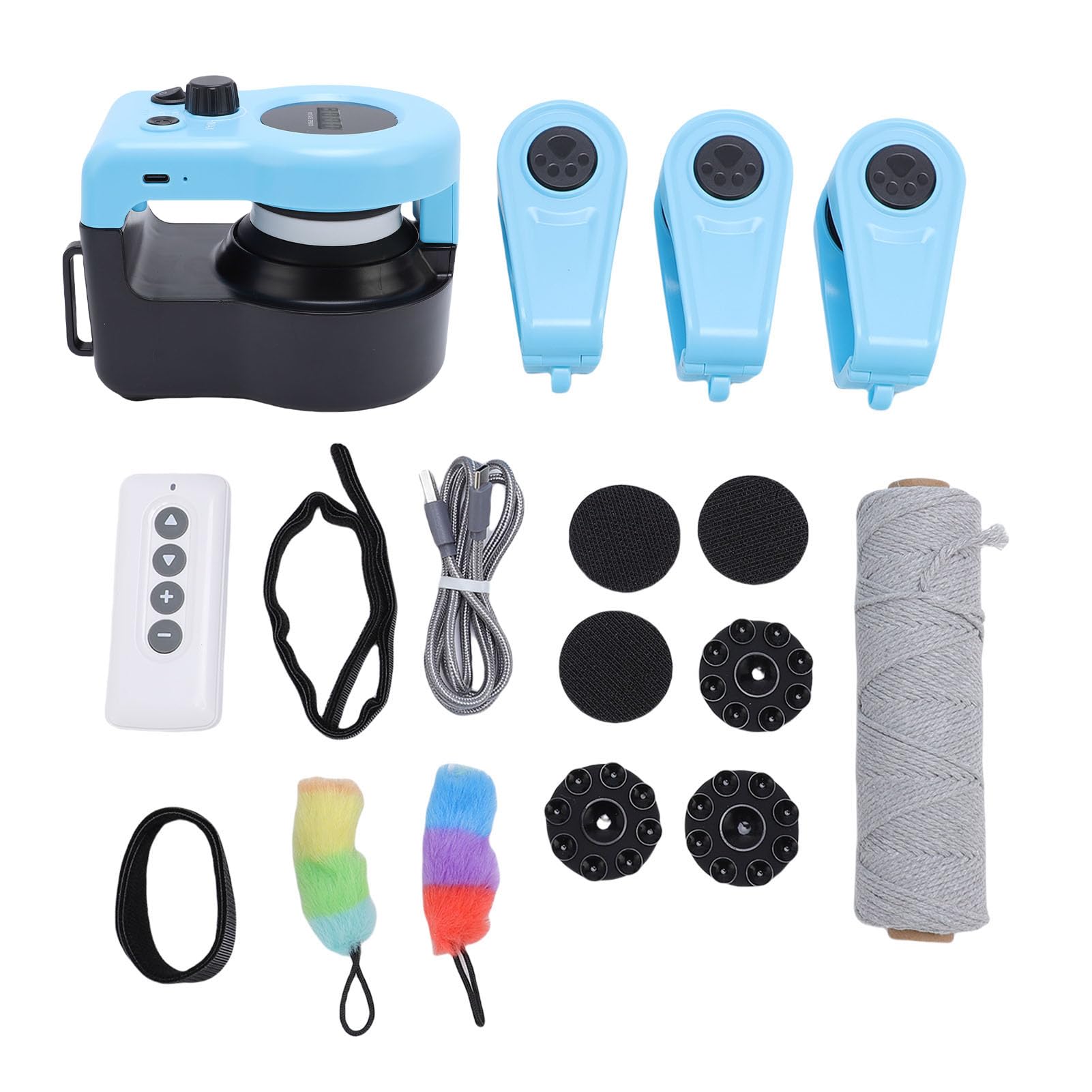 Luocute Juguete Interactivo para Gatos, Juguete Eléctrico para Ejercicios con Control Remoto para Interiores con Sonido para Gatos de Interior, Diseño de Plumas Que Imita a un Pájaro