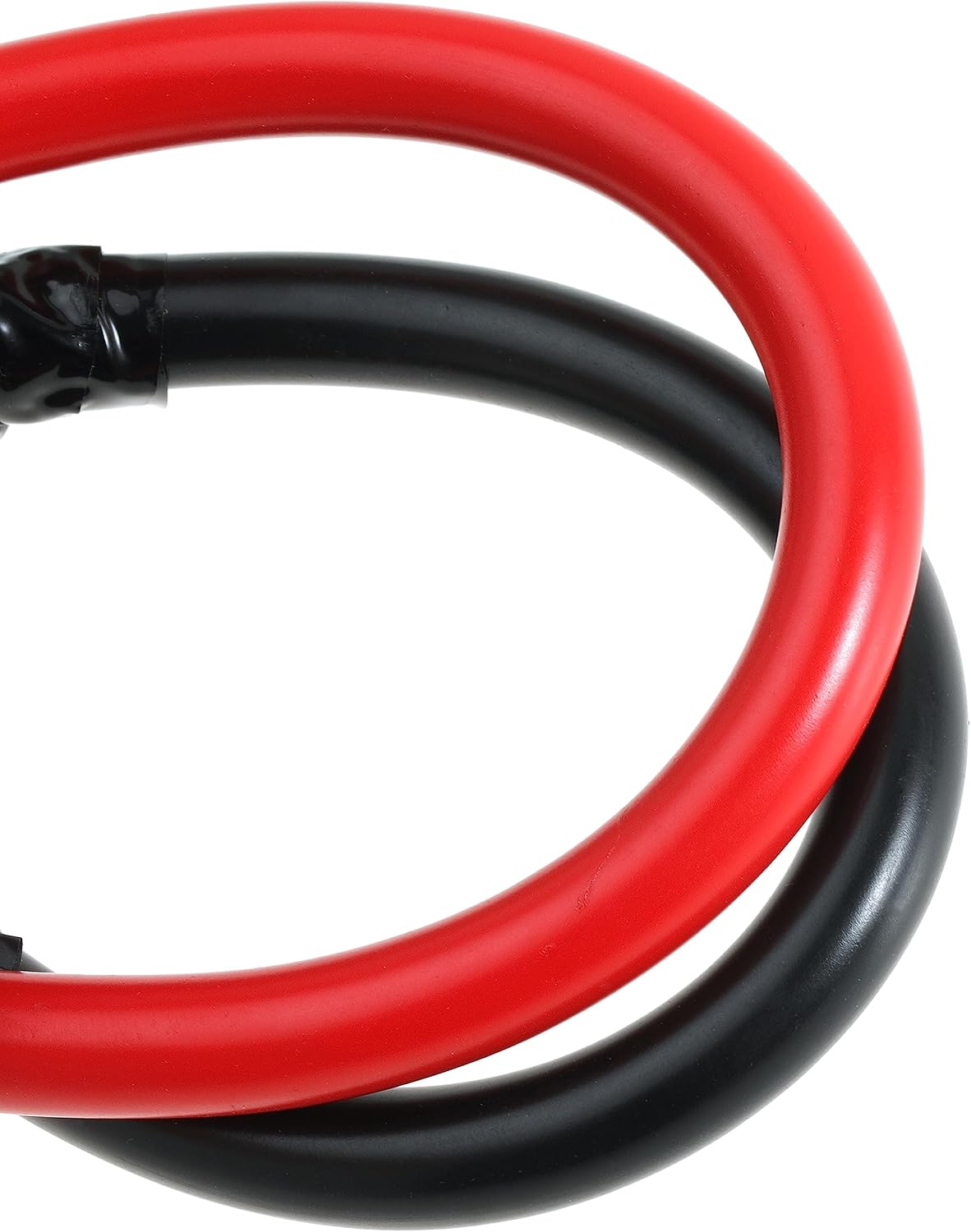 4 AWG Battery Cable 4 Gauge Battery Power Inverter Cables with 3/8'' Terminal Lugs and Top Post Battery Terminal Connector Clamp for Boat Marine RV Car Golf Cart Motorcycle Solar System (2FT)