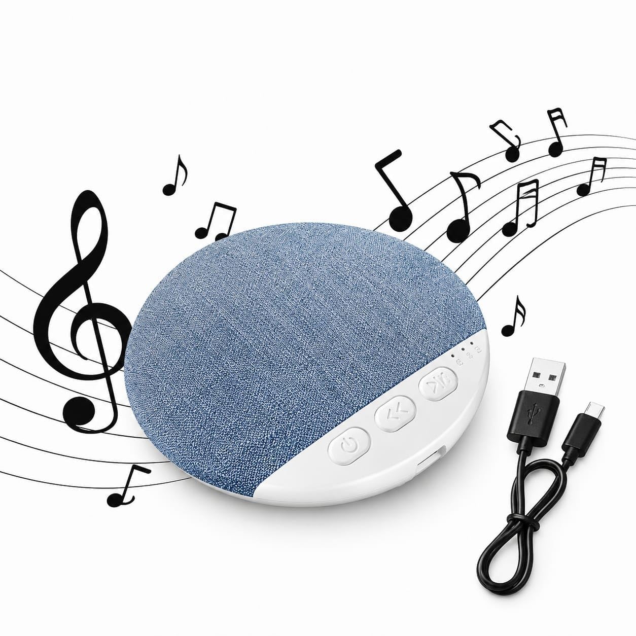 PANCA Bluetooth Pillow Speaker for Sleeping, Wireless Under Pillow Sleep with White Noise Audio, Portable Mini Music for Side Sleepers, Bedside Travel Relaxation Speaker Sleep Aid Device (Blue)-image-13
