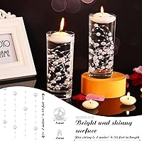 Vista 2 de Hicarer Cadena de perlas de 157 pies con 24 cuerdas para velas flotantes, perlas de imitación como relleno de jarrón, ideal para bodas, fiestas