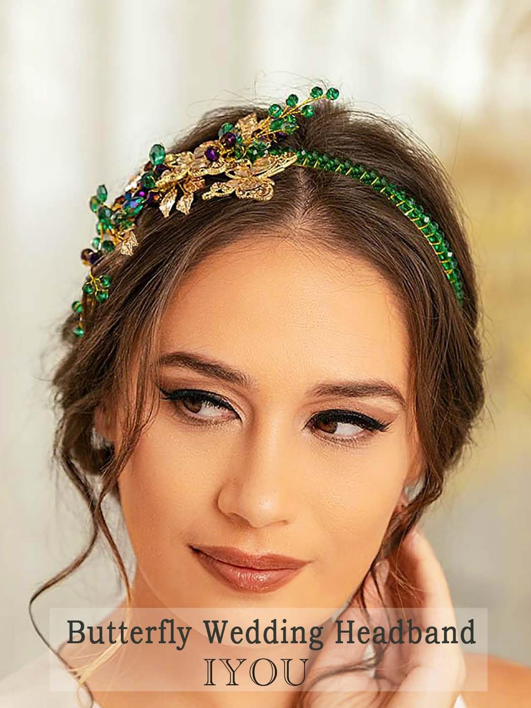 Green Butterfly Rhinestone Headband Rhinestone Butterfly Headband for Women - Etsy main image 3