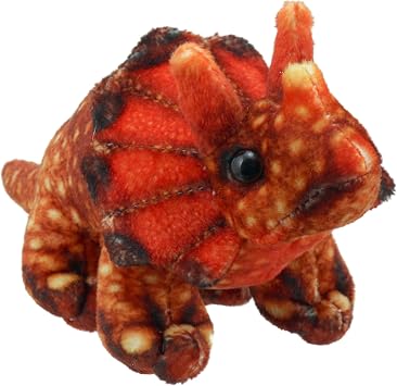 The Puppet Company - Dinosaur Finger Puppets - Triceratops Orange, PC002241