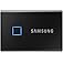 Samsung Portable SSD T7 Touch, 1TB, Black, USB3.2, Type-C, R/W(Max) 1,050MB/s, Aluminium Case, Fingerprint Password Security