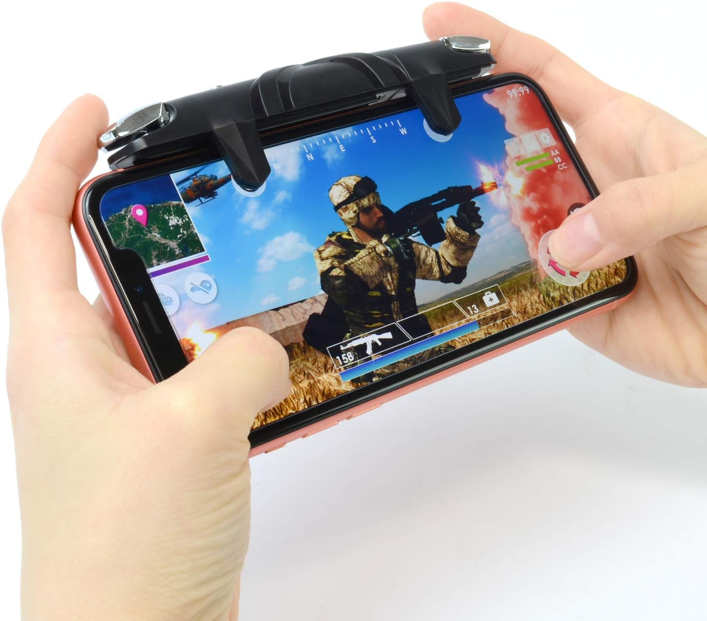 Amazon Co Jp Spec 連射機能付 スマートフォンターボトリガー Fps 荒野行動 Pubgモバイル 実況 エイム スマホ パソコン 周辺機器 Amazon Co Jp Spec 連射機能付 スマートフォンターボトリガー Fps 荒野行動 Pubgモバイル 実況 エイム スマホ パソコン 周辺機器