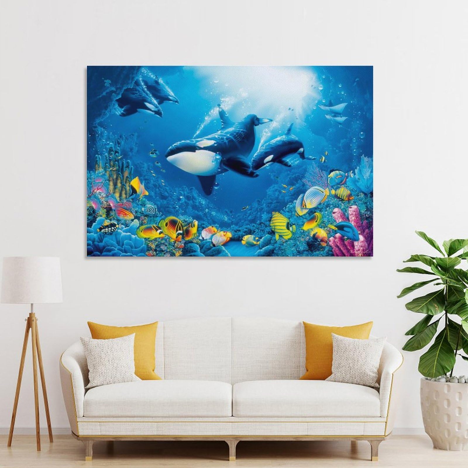 Amazon.co.jp: 海洋生物 シャチ 絵画 ポスター ポスター 装飾 絵