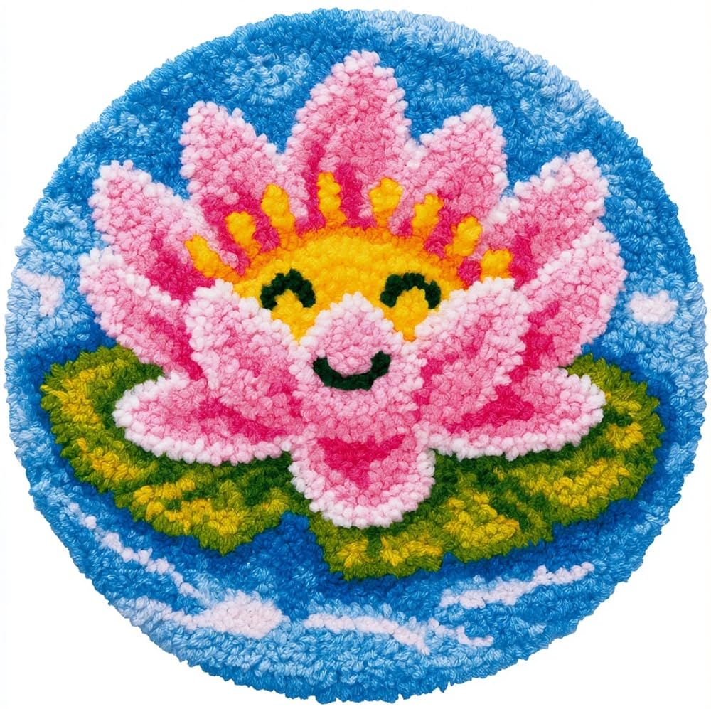 kitphoenix Latch Hook Craft Smiling Lily