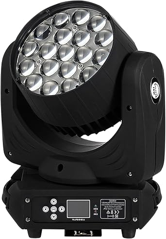 19x15W RGBW 4in1 LED Moving Head DJ Light Zoom Wash Stage Light for Disco, DJ Gig, Bar, Club, Party