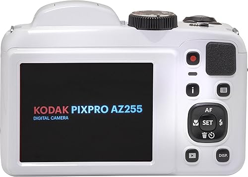 Miniatura 5 de Kodak PIXPRO AZ255 - Paquete de cámara digital (blanco) con tarjeta de memoria SDHC Ultra UHS-I de 32 GB (2) + estuche (4 artículos)