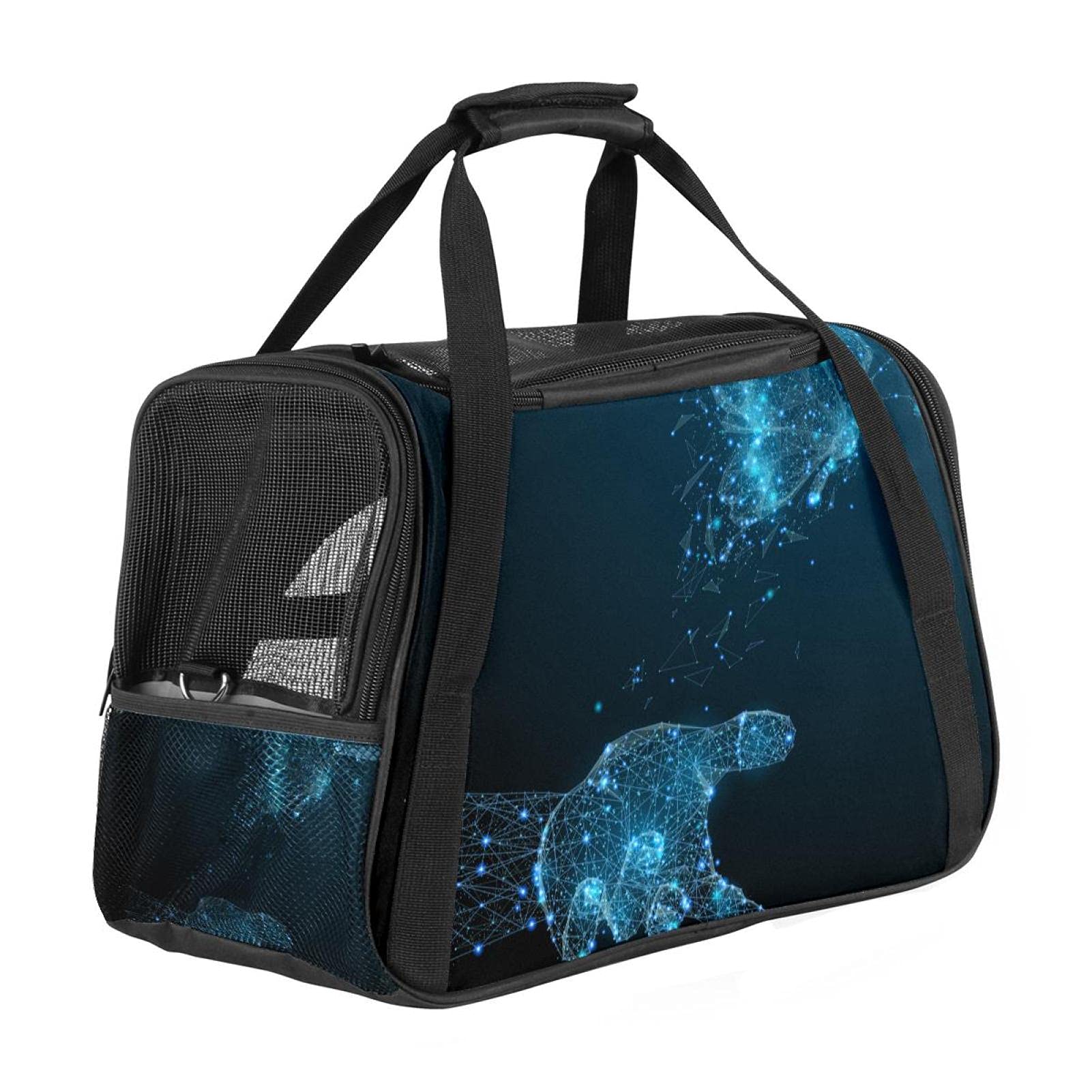 Sac de transport pour animal impression main avec papillon doux
