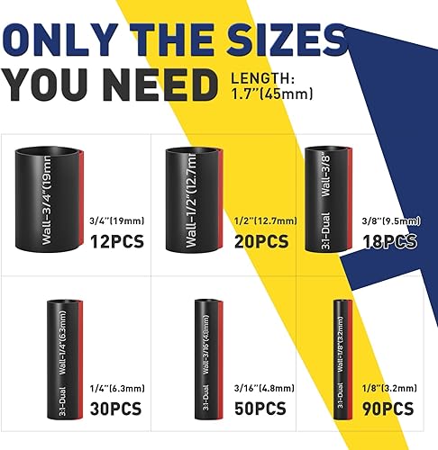 Miniatura 8 de haisstronica 110 tubos termorretráctiles 31 de 32 pies con rico adhesivo termofusible, tubo termorretráctil de grado marino de 3.5 pulgadas de