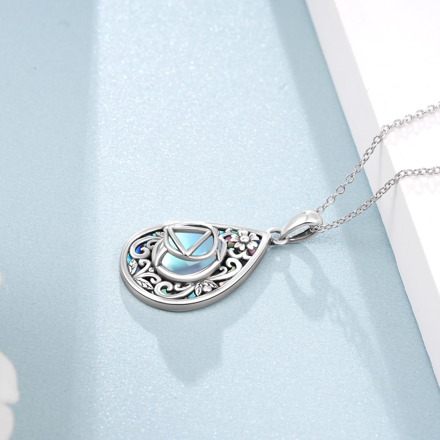 Sobriety Gifts for Women Men - 925 Sterling Silver AA Necklace Recovery Jewelry - Best Sobriety Gifts for Addiction Recovery - Alcoholics Anonymous AA Jewelry - Image 2