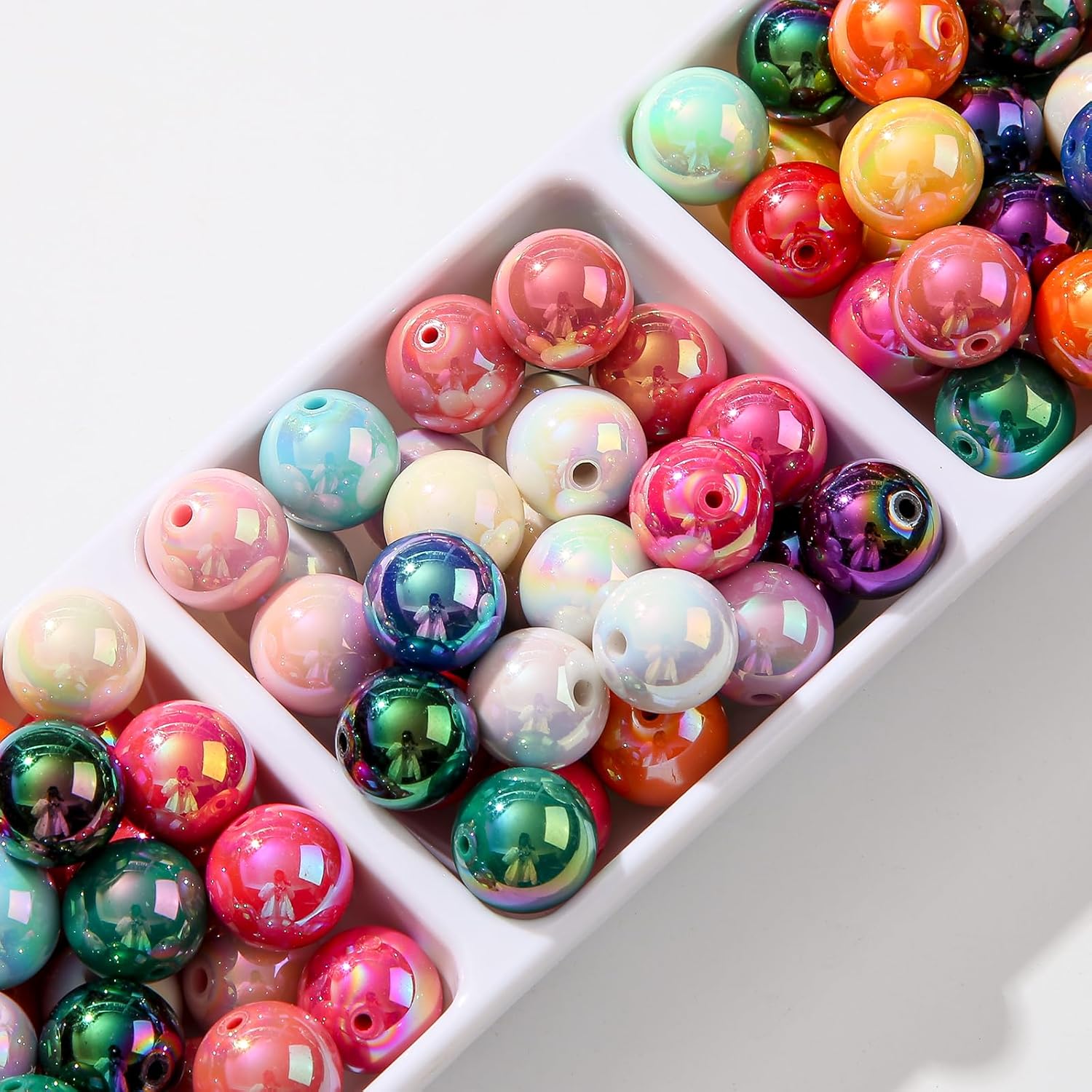 16mm Acrylic Beads 100pcs Multicolor Acrylic Bead Pen Bubblegum Beads DIY Beading Hairband Bracelets Necklace Craft for DIY Jewelry Making (Color-1) - Image 7