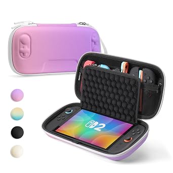 SQERO Case for Nintendo Switch 2, Upgraded Honeycomb Shock-absorbing Design