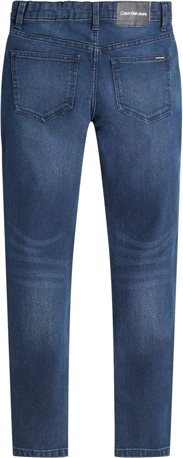 Calvin Klein Boys Skinny Fit Stretch Denim Jeans, 5-Pocket Style, Zipper Fly & Button Closure - Image 2