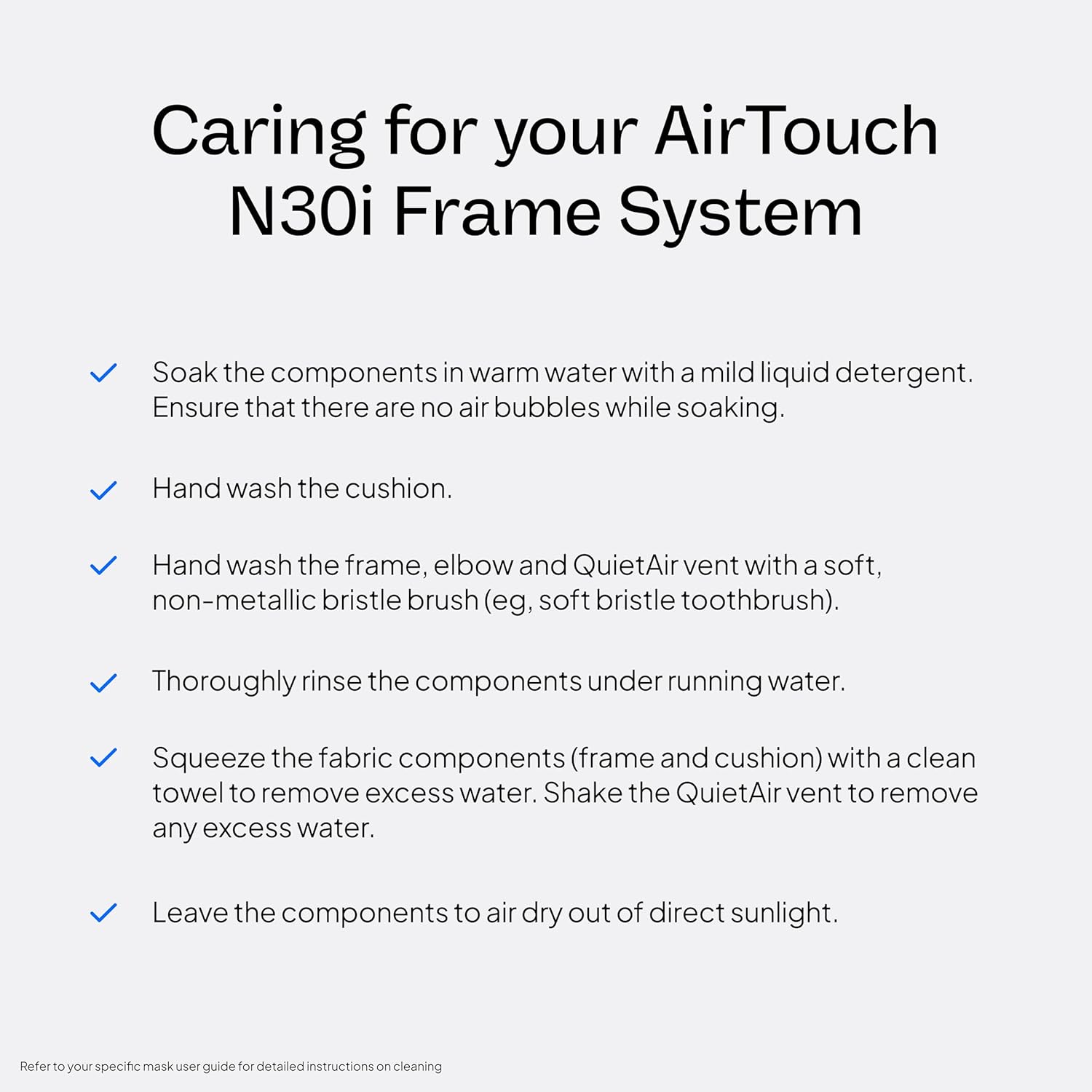 Resmed AirTouch N30i Frame System (Without Headgear) - Small Frame/Small Wide Cushion