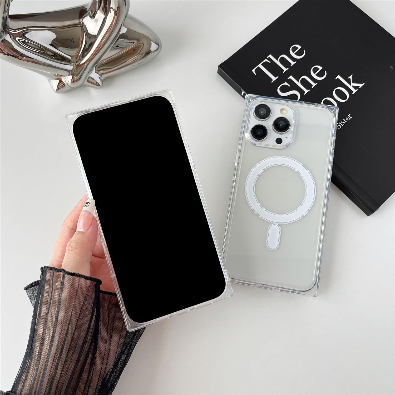 COCOMII - Rectangle Case Compatible with iPhone 13 Pro - Compatible with MagSafe, Clear Transparent, Show Beauty, Glossy, Magnetic Phone Case for iPhone 13 Pro 6.1 inch, Crystal Clear