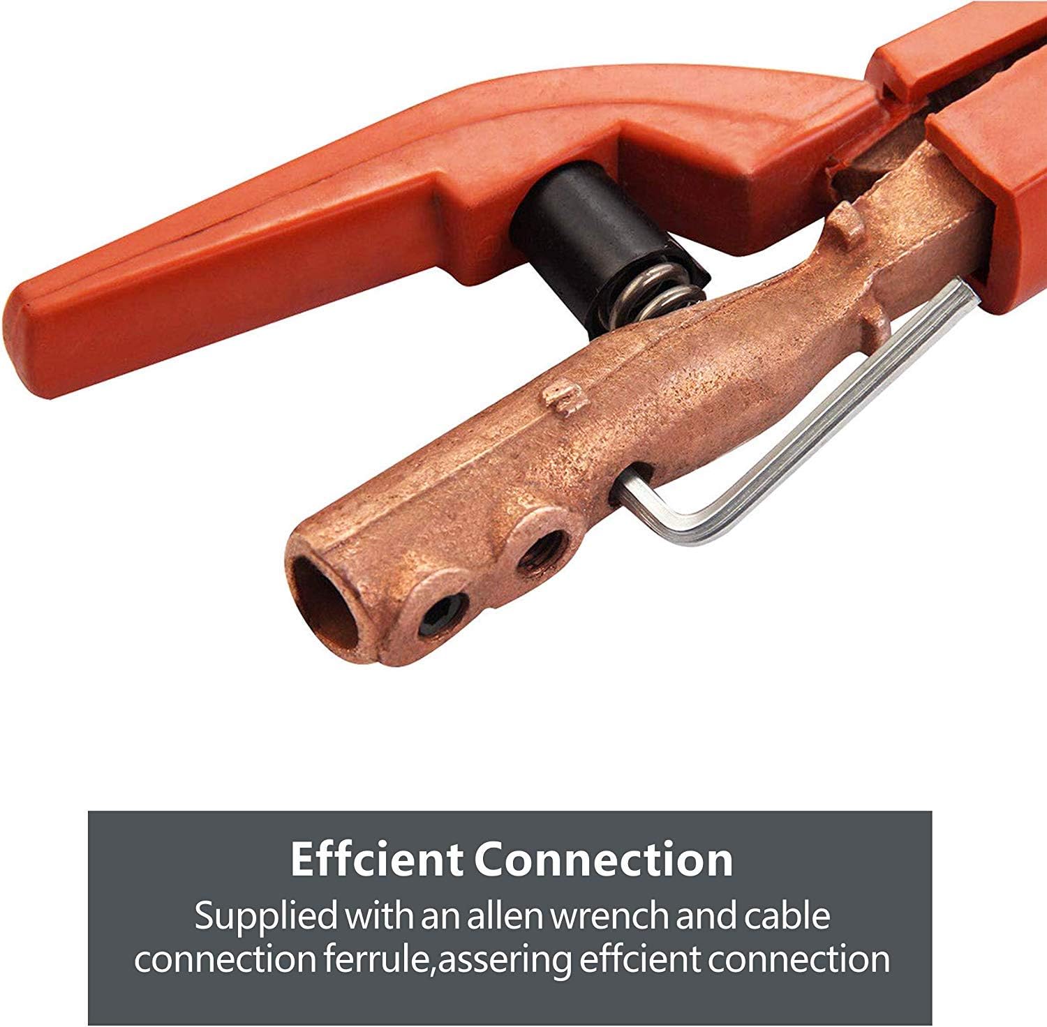 Welding Electrode Holder Cuwiny 300AMP High Quality Copper Electrode Clamp Jaw Holding Plier Fit for ARC Welder Welding Machine Stick Electrode Welding American Design