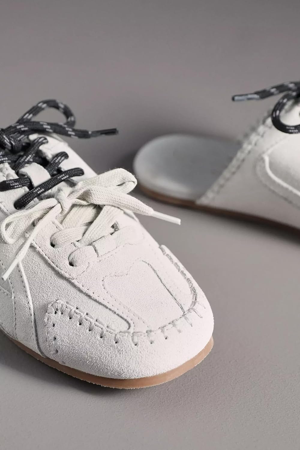 Women’s Suede Sneaker Mules Lace‑Up Backless Fashion Sneakers Casual Comfort Slip-On Flat Shoes