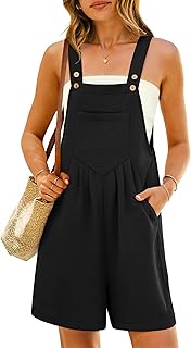 ANRABESS Women Summer Short Overalls Loose Fit Romper Casual One Piece Jumpsuits jumper Spring