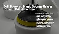 Vista 8 de Kit de 6 piezas de borrador de esponja mágica de 3.5 pulgadas con accesorio de taladro 25% más gruesas ultra duraderas almohadillas de borrar