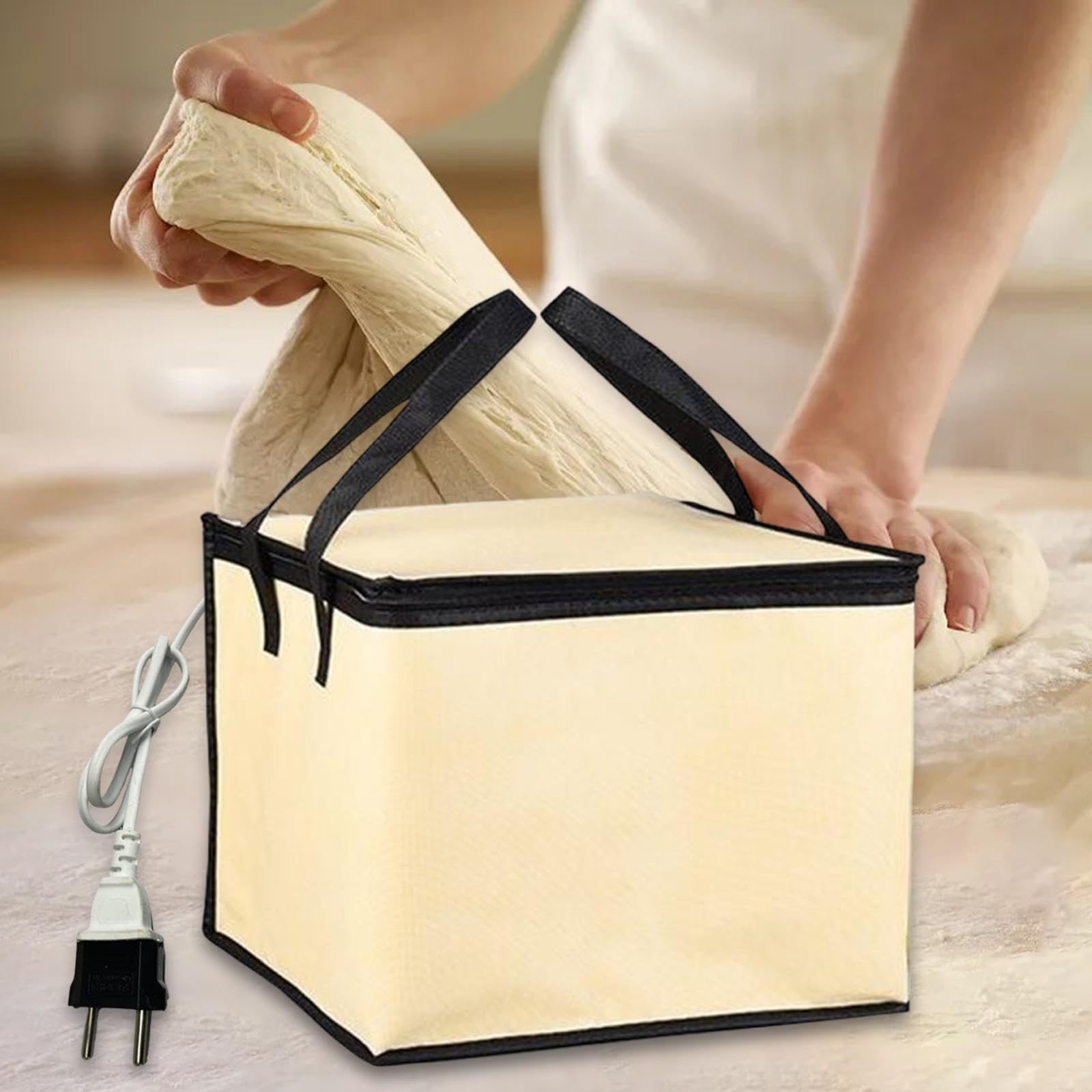 Caja de Fermentación de Pan Caja Plegable para Aislamiento Térmico de Aluminio Esterilla con Control de Temperatura Asa Ergonómica Portátil, 35L