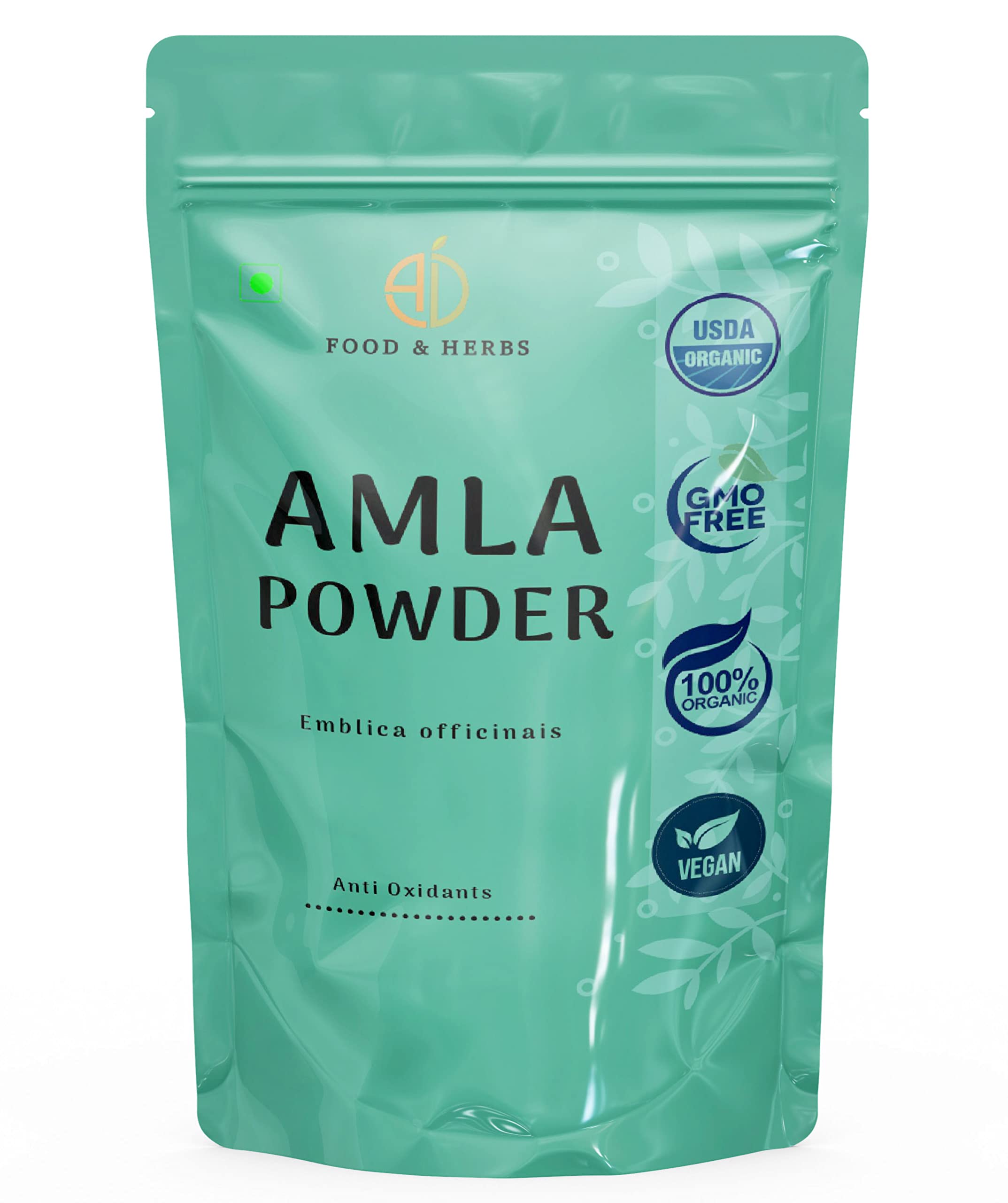 A D FOOD & HERBS Organic Dried Amla Powder/Amalki Churna/Indian Gooseberry Powder/Embica Officinalis (- 20 Gms)