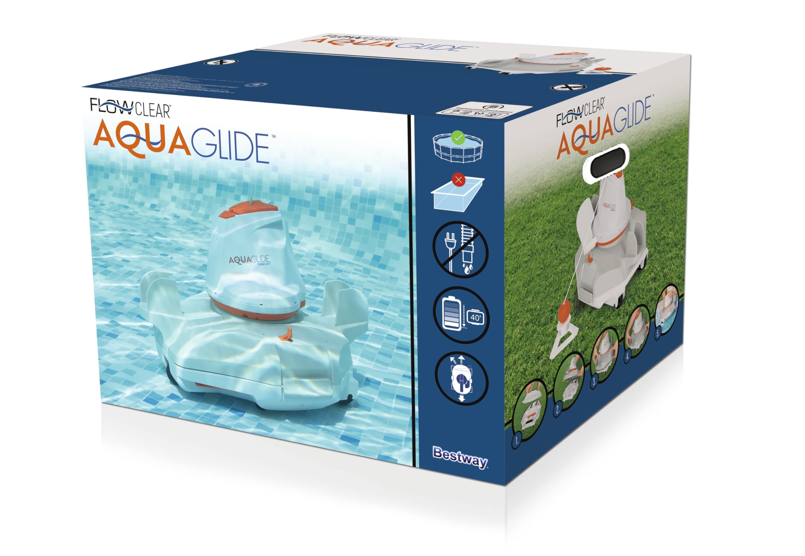 Bestway Flowclear AquaGlide robot odkurzający, wielokolorowy