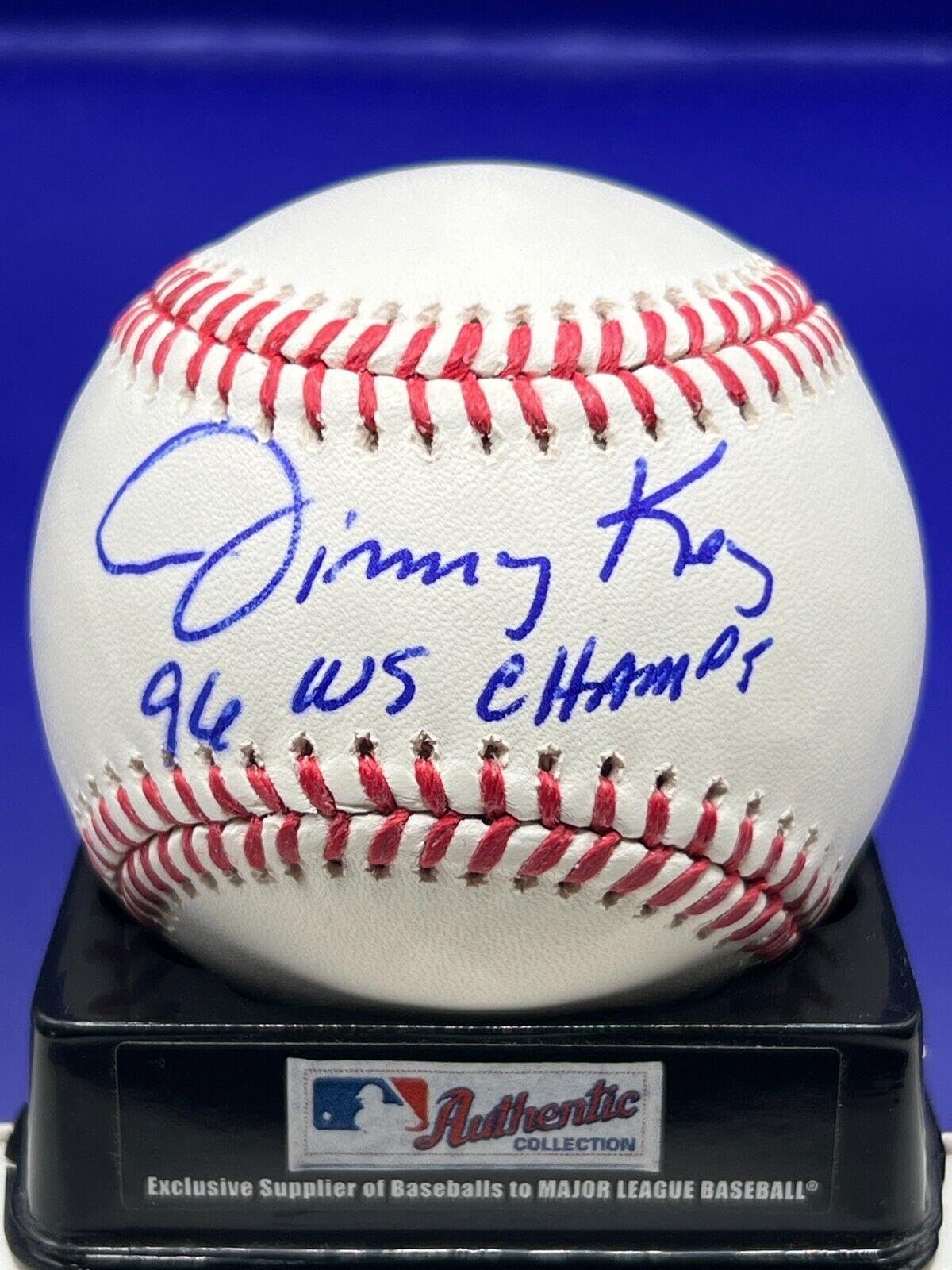 ToppsJimmy Key New York Yankees 1996 Ws Champs Psa Authenticated Signed Oml Ball - Autographed Baseballs