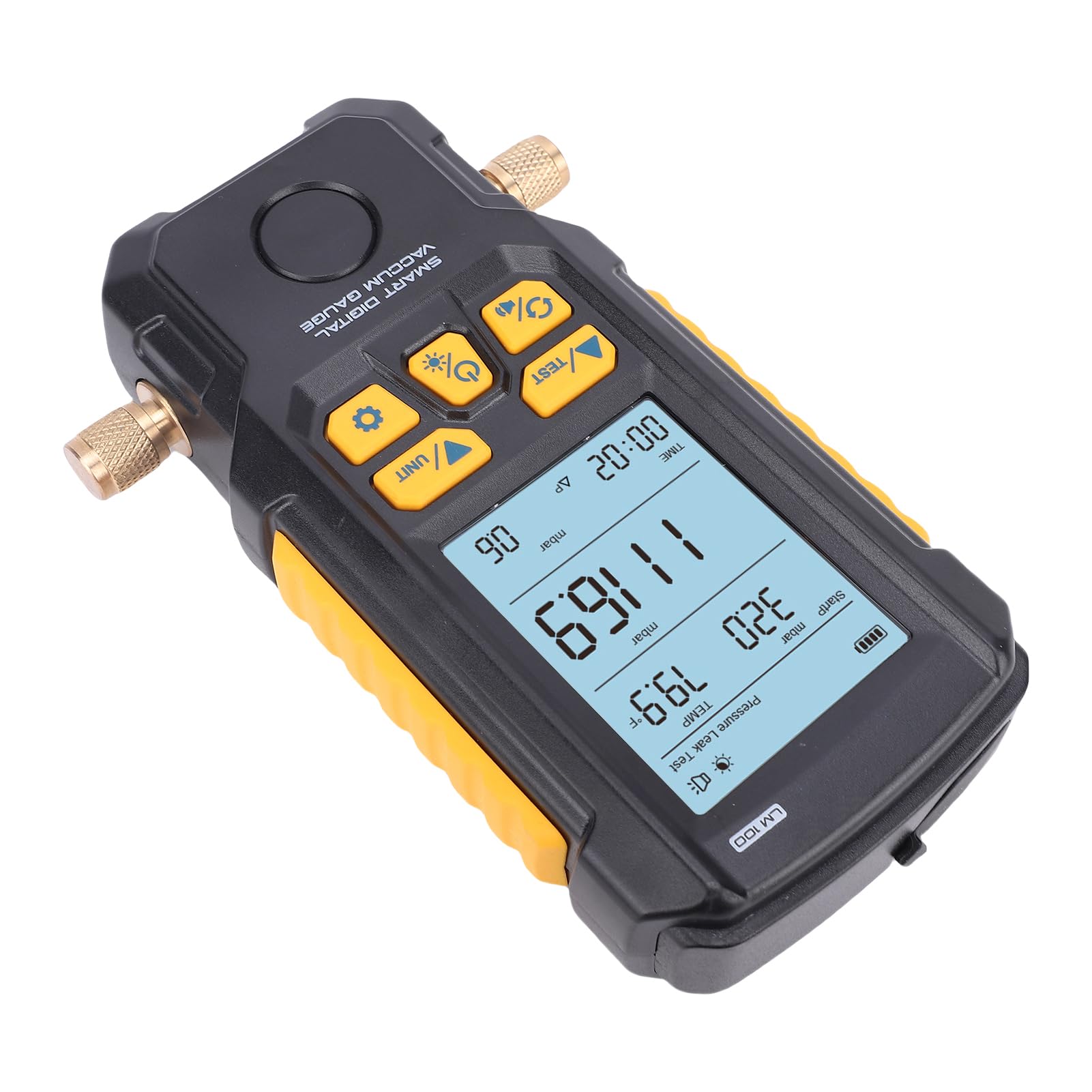 Ejoyous Medidor de Vacío Digital, Precisión de Vacío 0,2% con Prueba de Fuga de Presión para HVAC 0-2000 Mbar, Ideal para Técnicos de Aire Acondicionado y Refrigeración