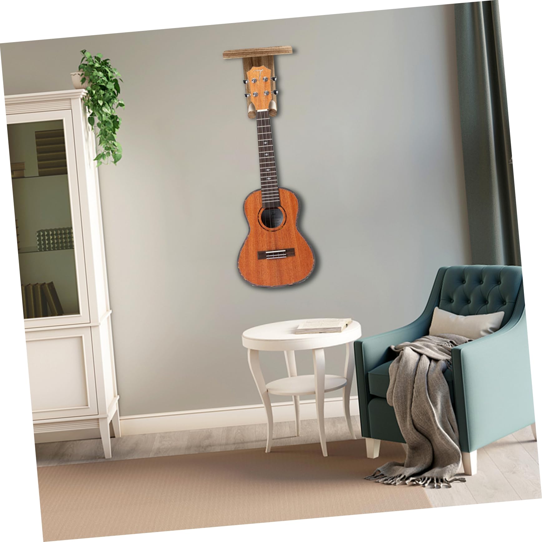 Garneck Gancio per Chitarra in Legno da Muro, 2 Pezzi, Portachitarra | Banjo e Chitarra, Design a Parete, Facile da Rimuovere e Installare, Salvaspazio
