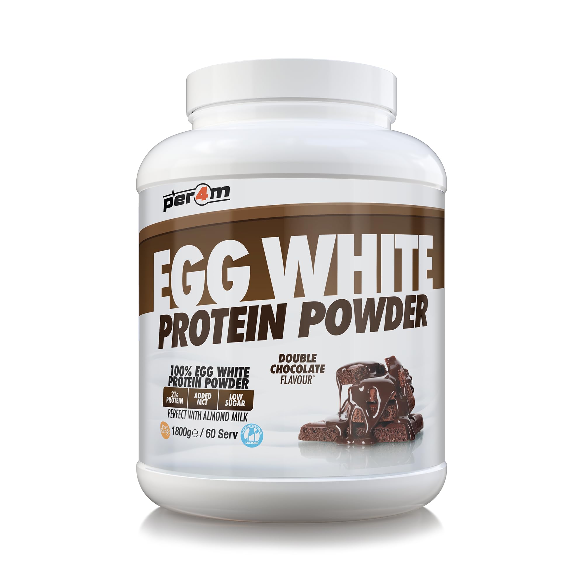 Per4m Egg White Protein Powder (1800g) Chocolate doble Proteínas