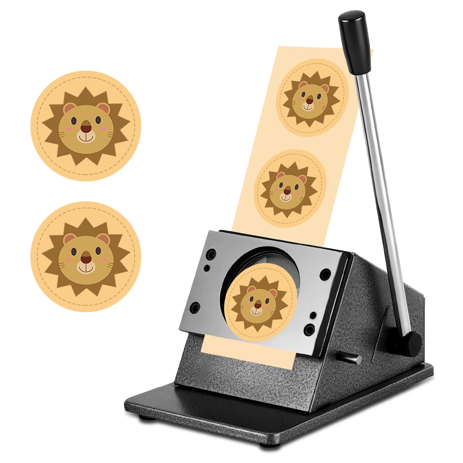 Photo 1 of Saladulce 75mm Button Paper Cutter Graphics Punch Cutter for 3inch Button Making, 3.386" Circle Paper Punch Cutter for Scrapboard Photopaper Cardboard Cutting