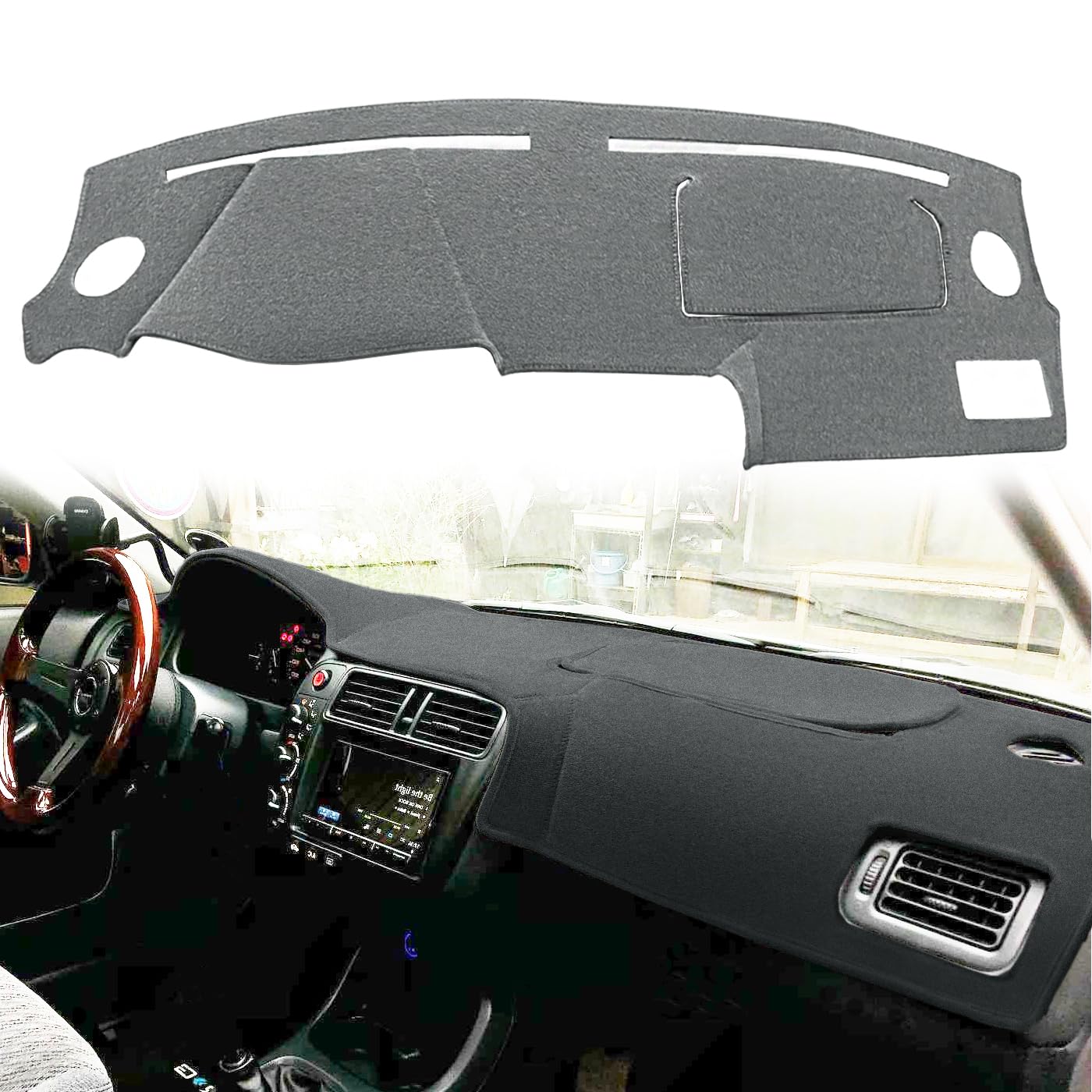 Dash Cover Mat Custom Fit for 1996-2000 Honda Civic, Dashboard Cover Pad Carpet Protector (96-00 Charcoal Gray) F109