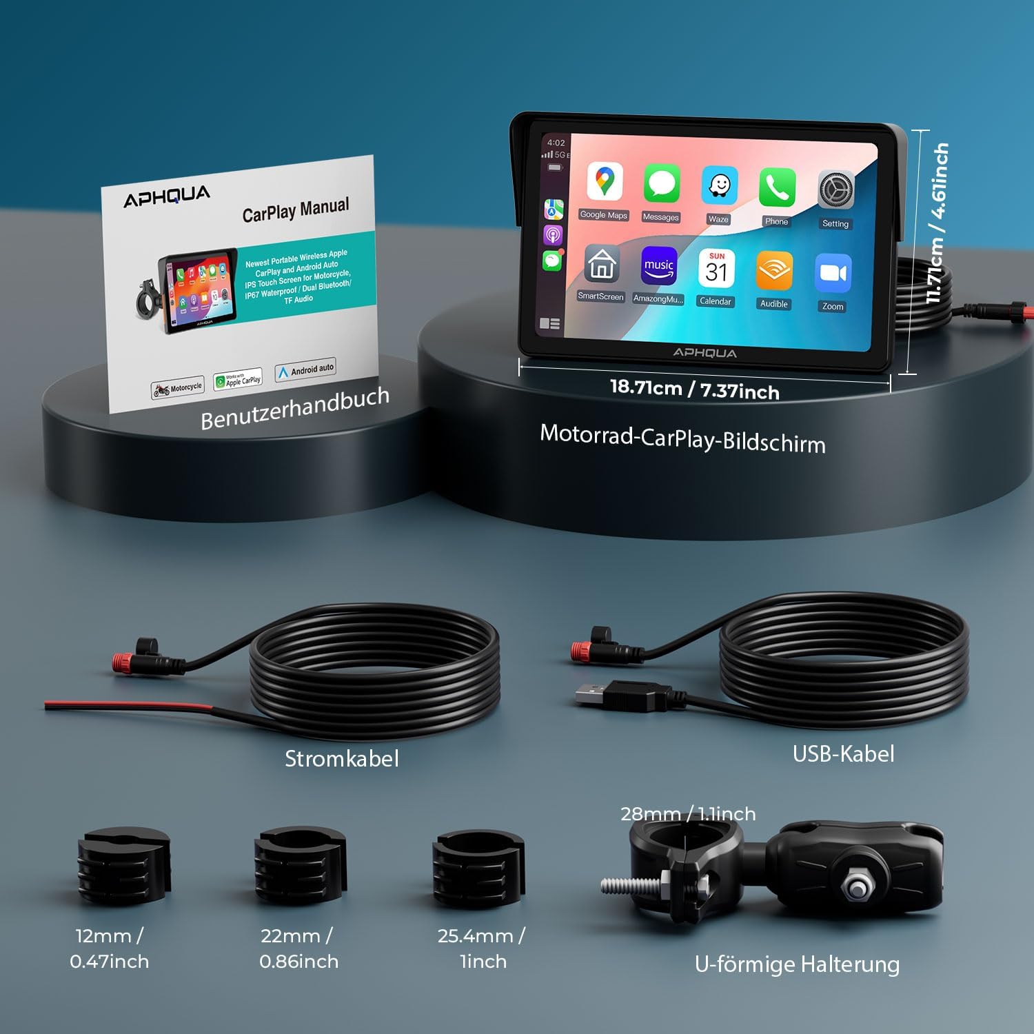 Components and dimensions of Aphqua 722