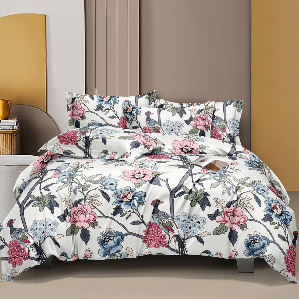 WELLFIT® Premium Soft Glace Cotton Single Size Duvet Cover II Razai Cover II Quilt Cover II Comforter Cover with Zipper 60x90 inch