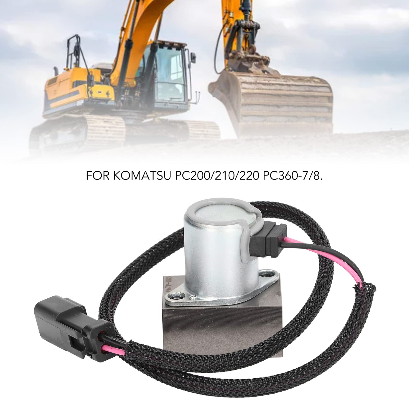 Zawór elektromagnetyczny pompy głównej 702-21-57400 zawór elektromagnetyczny ze stali stopowej 2 piny do PC200 210 220 PC360-7 8