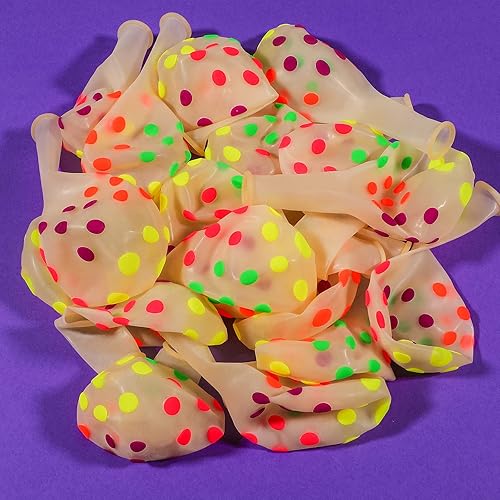 Miniatura 6 de 50 globos de neón que brillan en la oscuridad, suministros de fiesta de neón, globos de látex con luz negra UV, globos de látex de 12 pulgadas