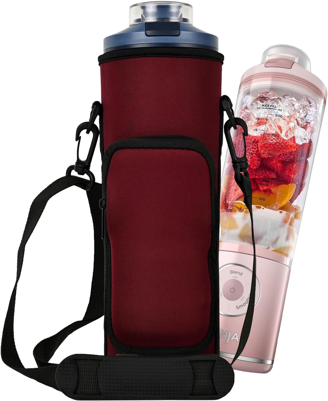 Portable Blender Storage Bag Sleeve for Ninja Blast Max Portable Blender with Shoulder Strap and Accessory Pocket for Ninja Blast Max BC251NV/BC251GY/BC251MT/BC251PK/BC251LD PortableBlender