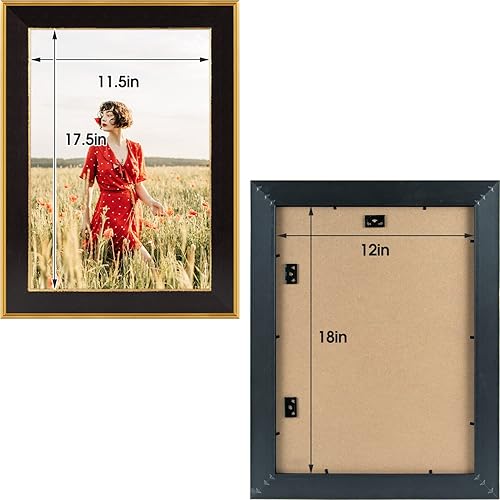 Miniatura 2 de Space Art Deco, Portarretratos de 12 x 18 pulgadas sin paspartú para fotos de 12 x 18 pulgadas, pantalla de pared de vidrio real de alta definición