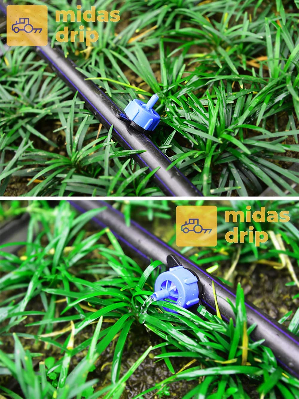 Midas Drip Pressure Compensating Drippers 2 GPH, 50 Pack Irrigation