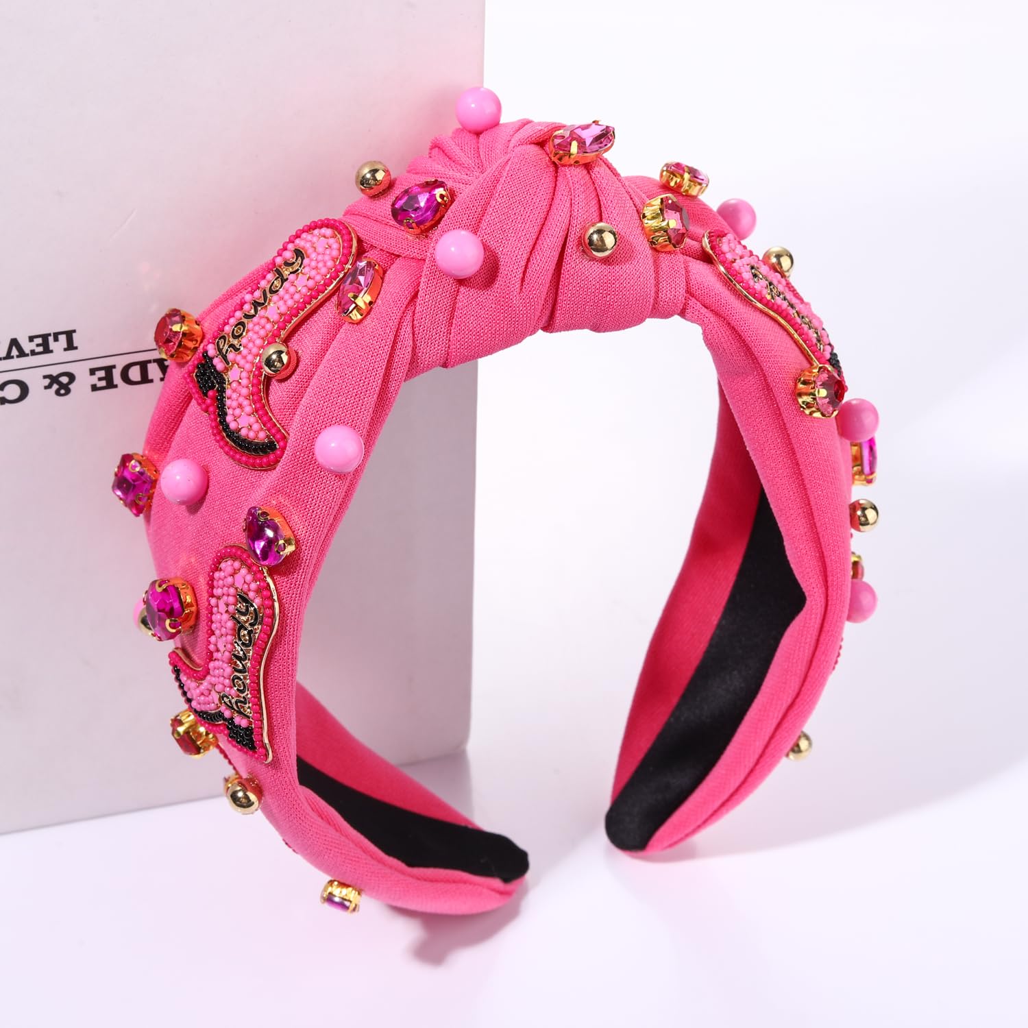 Cowgirl Rodeo Barbie Rhinestone Hot Pink Headband Western Hair Accessory Bling Amazon.com : Western Cowgirl Headband Accessories for Women  main image 3