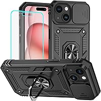 Vista 16 de HNHYGETE Funda para iPhone 13 con protector de pantalla HD: [grado militar de 20 pies probada en caídas] Funda protectora a prueba de golpes