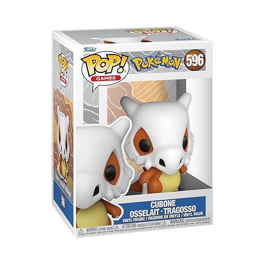 Funko Pop! Games: Pokemon - Cubone - Figura in Vinile da Collezione - Idea Regalo - Merchandising Ufficiale - Giocattoli per Bambini e Adulti - Video Games Fans - Figura per i Collezionisti