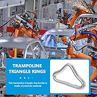Vista 5 de EXCEART 40 piezas de anillos triangulares hebilla de correa para trampolín reemplazo reparación cinturón bolsa correas clips