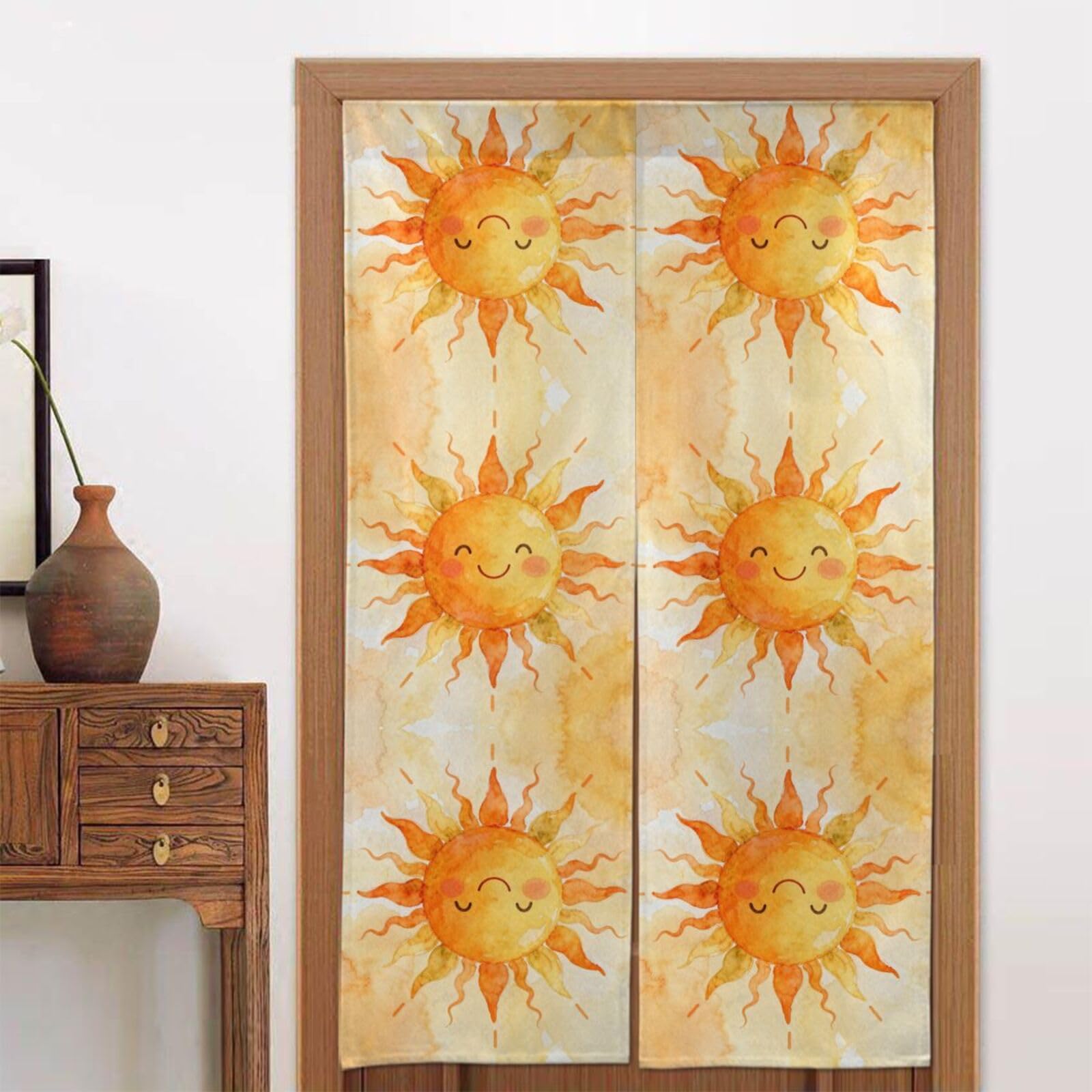 CNTDBU Sunflower Sun Door Curtain 34x56 Inch-Room Divider Panel for Privacy, Entryway Screen for Kitchen Bedroom