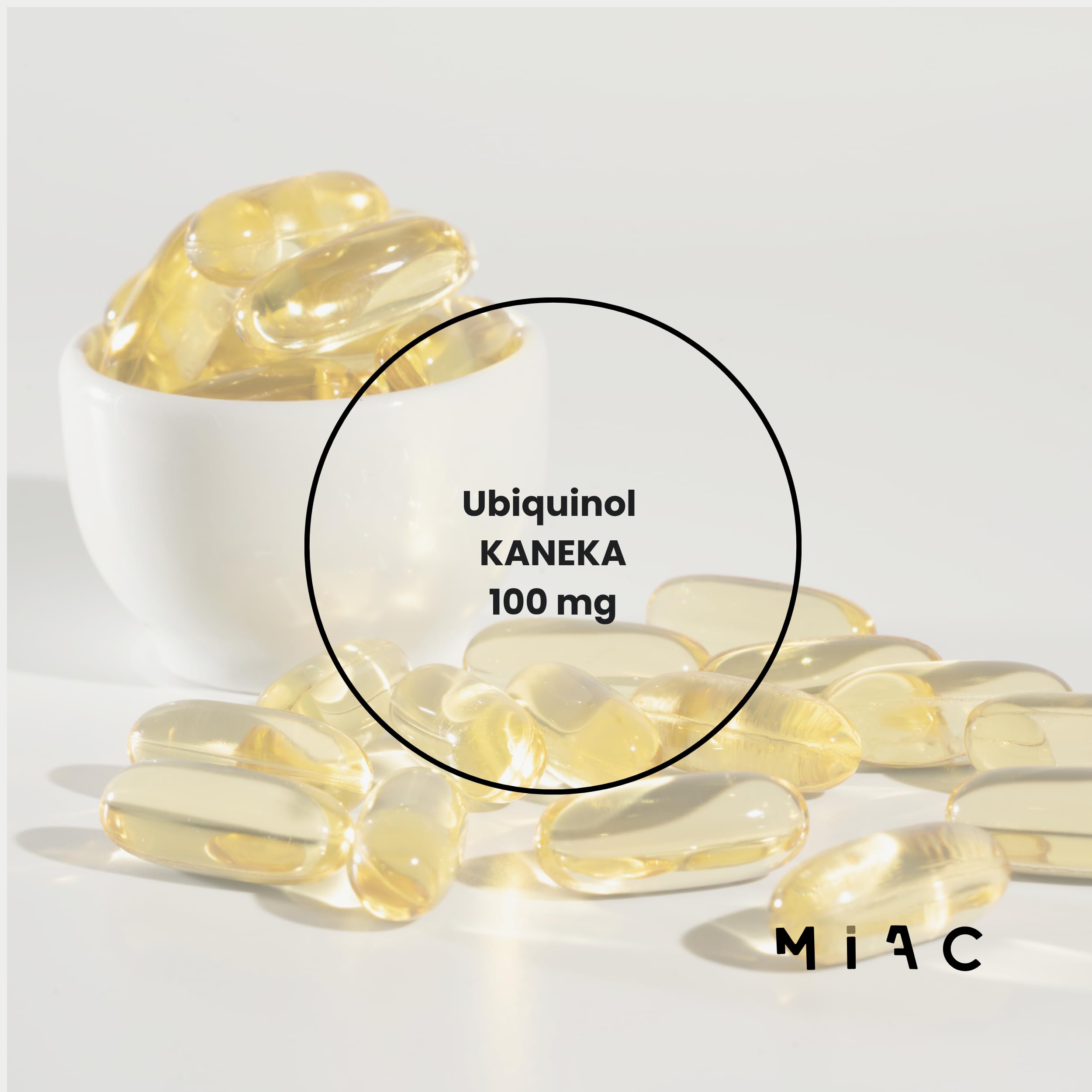 Ubiquinol Kaneka 100 mg | Coenzima Q10 con Ubiquinol Kaneka | Potente fórmula con CoQ10 para energía celular, salud cardiovascular y función cognitiva | Vegano/Sin Gluten