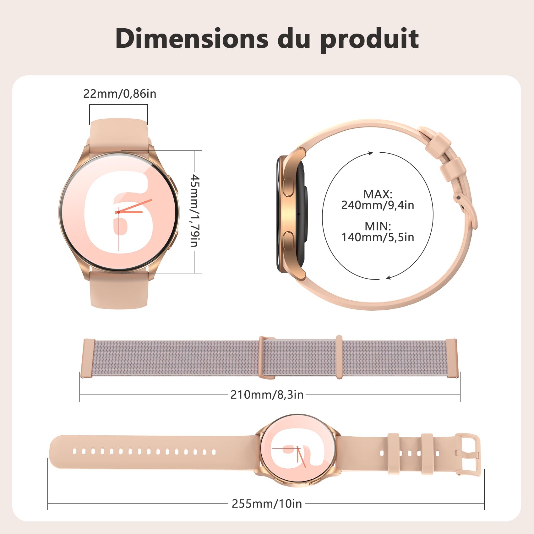 Blackview Montre Connectée Smartwatch Hommes Femmes - Écran AMOLED 1.43", Appels Téléphoniques Directs, Moniteur Fréquence Cardiaque 24/7 et Sommeil, Compatible Android iOS, Montre Sport Étanche IP68